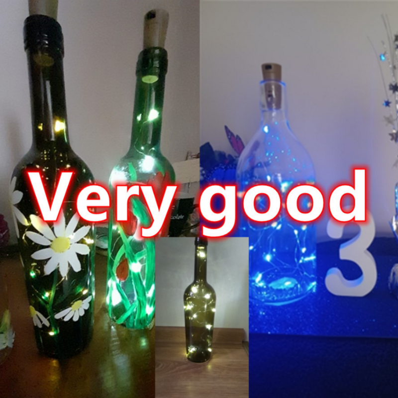 1M 2M 3M LED lichterketten Kupfer Silber Draht Fee Licht Girlande Flasche Stopper Für Glas Handwerk hochzeit Weihnachten Dekoration