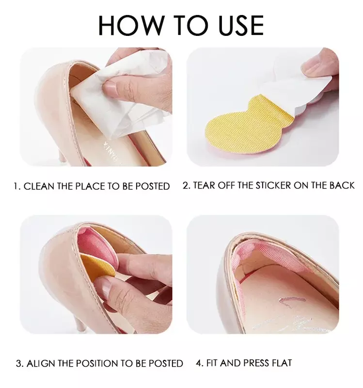 Frauen Einlegesohlen für Schuhe Hohe Ferse Pad Einstellen Größe Adhesive Heels Pads Liner Griffe Schutz Aufkleber Schmerzen Relief Fuß Pflege einfügen
