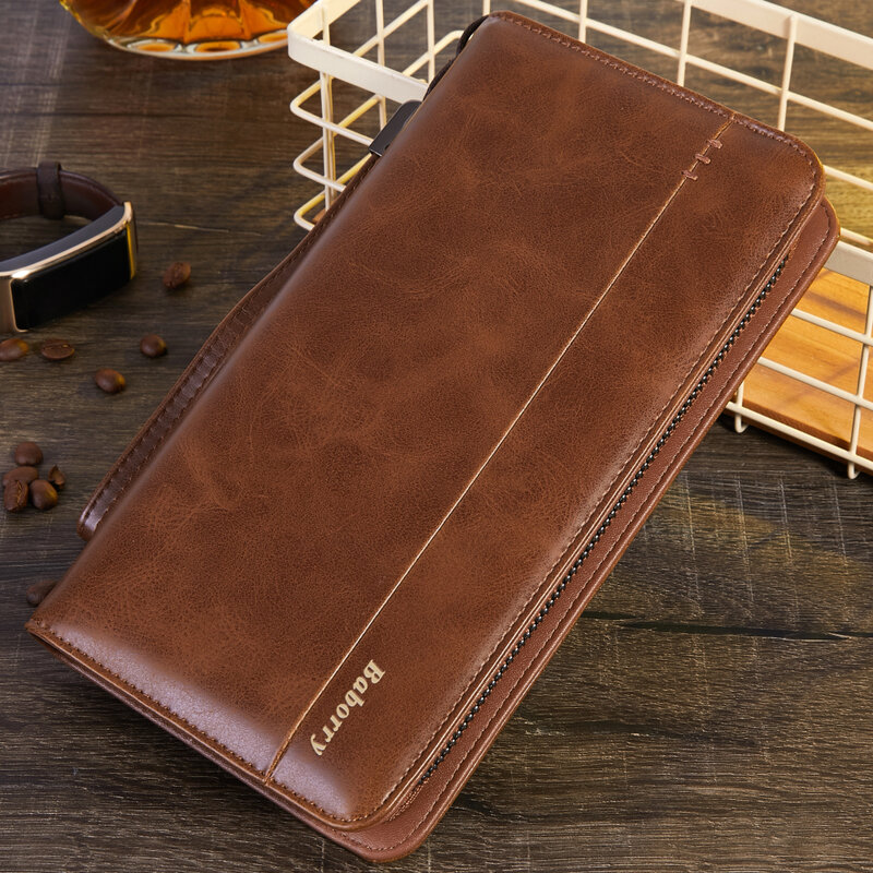 Men's Handheld Bag Long Wallet Multi functional Creative Handheld Bag Wallet Mobile Wallet