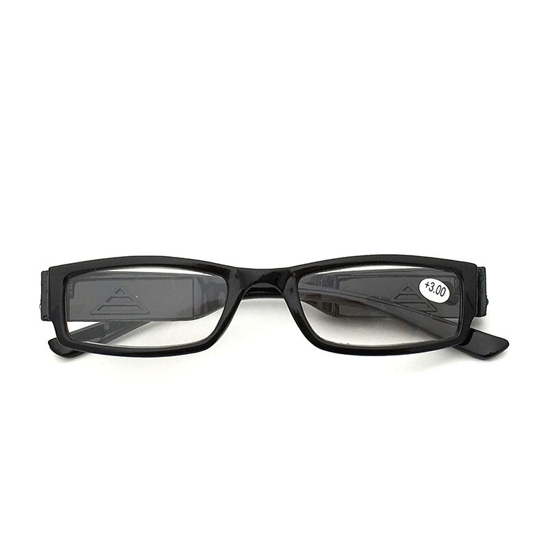 Occhiali da lettura a LED con occhiali da lettura leggeri occhiali per rivelatore di denaro specchio da lettura speciale Full Frame con aste pieghevoli