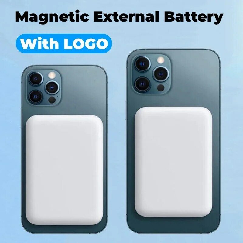 Cargador inalámbrico portátil de 30000mAh, paquete de batería magnética externa de repuesto auxiliar Macsafe para iPhone 14, 13, 12 Pro Max