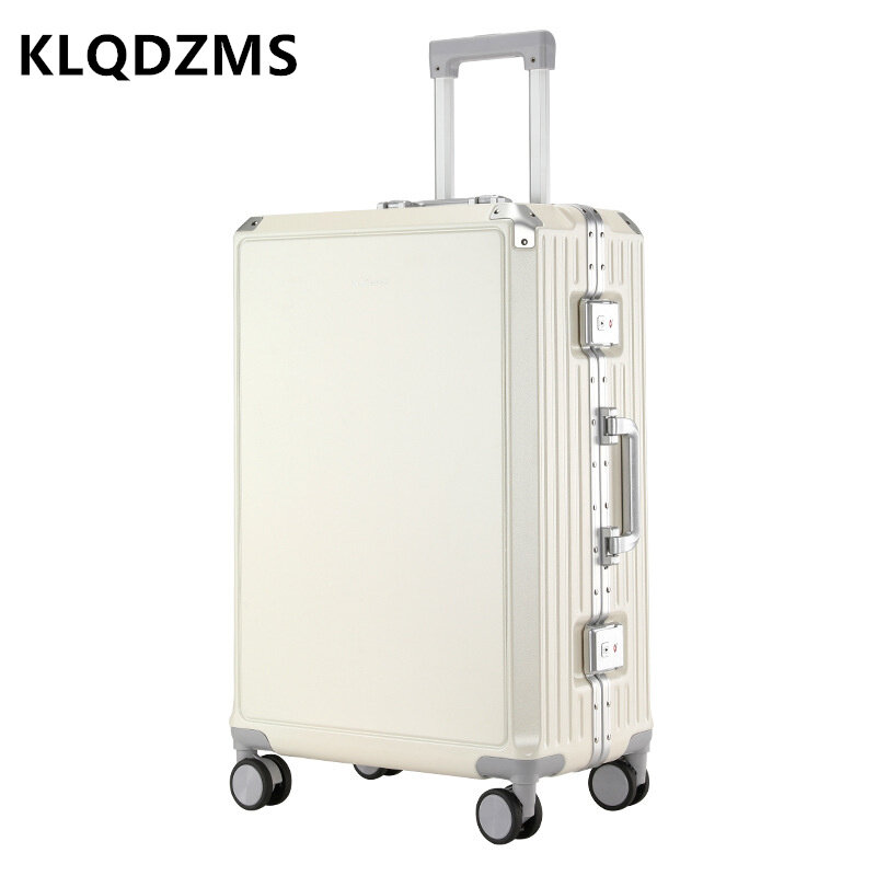 KLQDZMS 20 "22" 24 "26 Cal bagaż nowa aluminiowa rama pokrowiec na wózek studenckiego torba na pokład męska sejf na hasło walizka