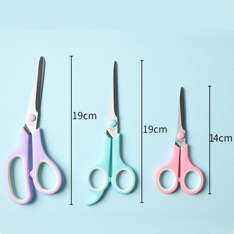 Macaron Color Stainless Steel Scissors Tailor Hom Shears School Office Supply Gift Cutter Student Stationery Cutting Tool