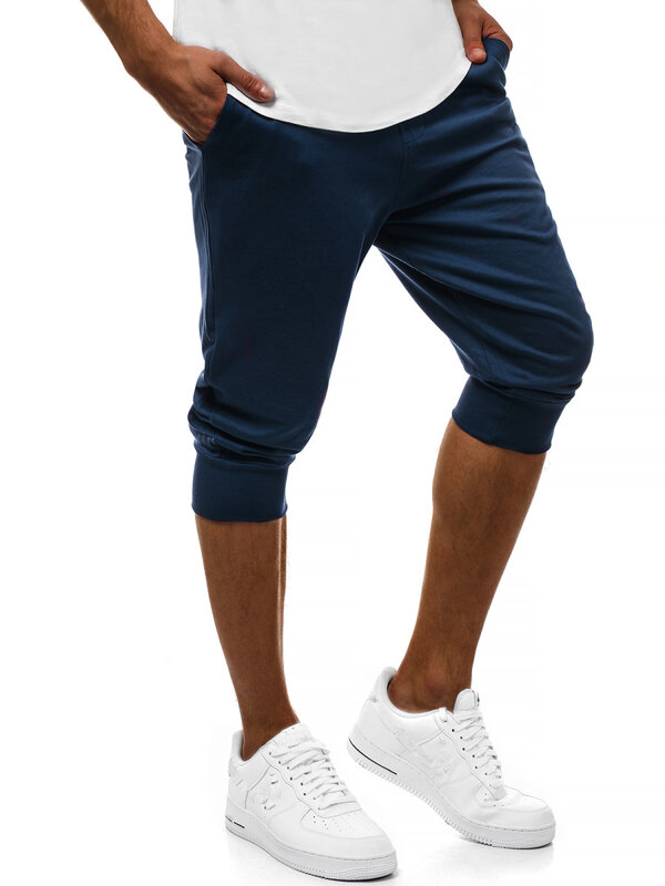 Homem Verão Workout Masculino Respirável Secagem Rápida Sportswear Jogger Correndo Calças Curtas Homens Calças Casuais Cordão Cintura Elástica