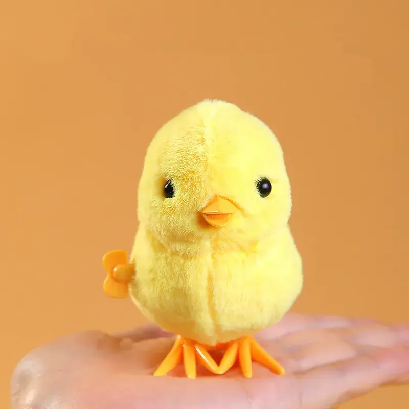 1pc kawaii gelb springendes Huhn Plüschtiere bewegliche Kette Wicklung weiche Puppen Simulation Anime Plüsch tier Kinder Weihnachten Geschenk