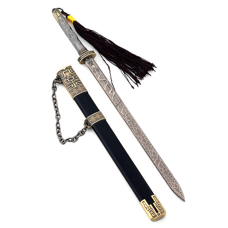 22CM Alloy Letter Opener Sword Chinese Ancient Sword Alloy Weapon Pendant Weapon Model Student Gift Sword Collection Cosplay