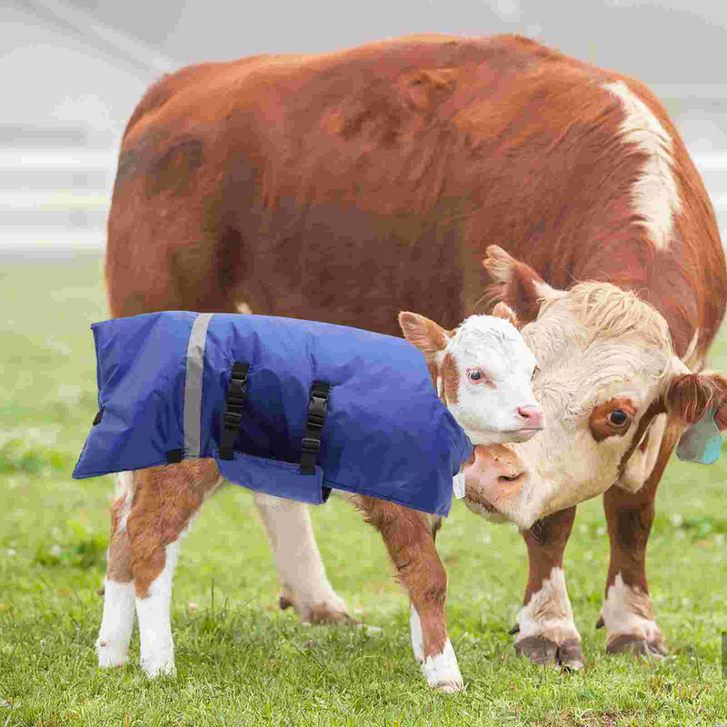 Gilet per vitelli da fattoria abbigliamento caldo cappotto invernale abbigliamento caldo pascolo abbigliamento a prova di freddo involucro per cani al polpaccio gilet per isolamento termico