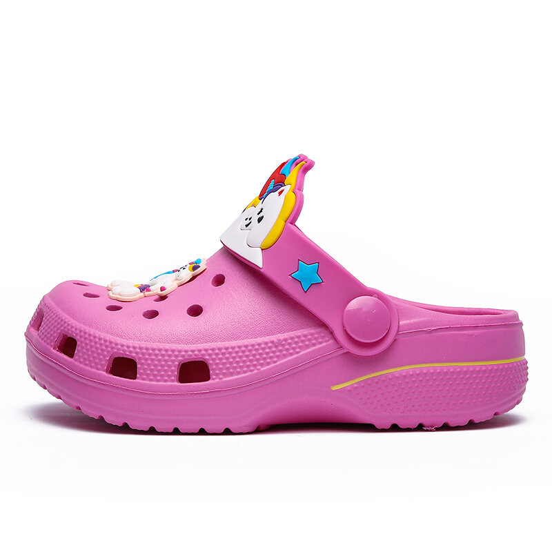 รองเท้าเด็กผู้หญิง Clogs การ์ตูนน่ารักแพลตฟอร์มรองเท้าแตะลำลองเด็ก Designer คาวาอิฤดูร้อนชายหาดรองเท้าแตะสำหรับสาว