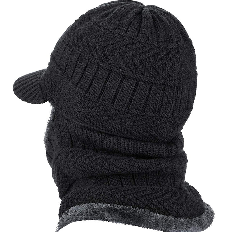男性と女性のための冬の帽子,ウールのスカーフ,バラクラバマスク,ニットのキャップ