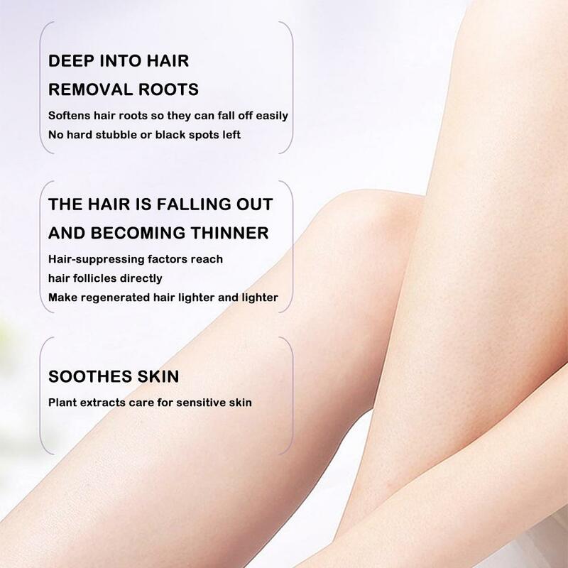 60g Silky Hair Removal Cream Mild Skin Care Hair Removal On Armpits Legs Limbs For Male Female Student Lasting Hair Suppres W0O3