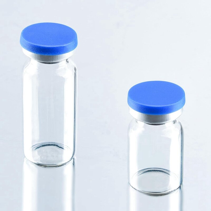 Botol steril dengan Port injeksi penyembuhan sendiri, dengan tutup plastik aluminium, botol kosong tersegel (10ML 12 buah)