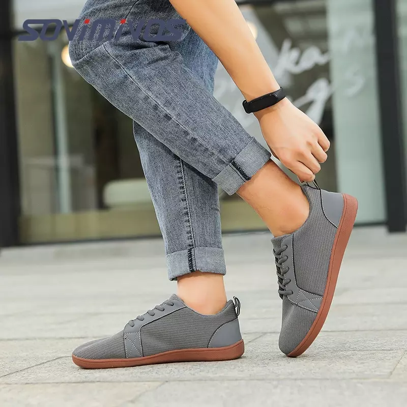 Mens Barefoot Shoes Zero Drop Minimalist Running Wide Toe Box Shoes Tennis Walking Shoe Breathable Wide Width Sneakers for Women