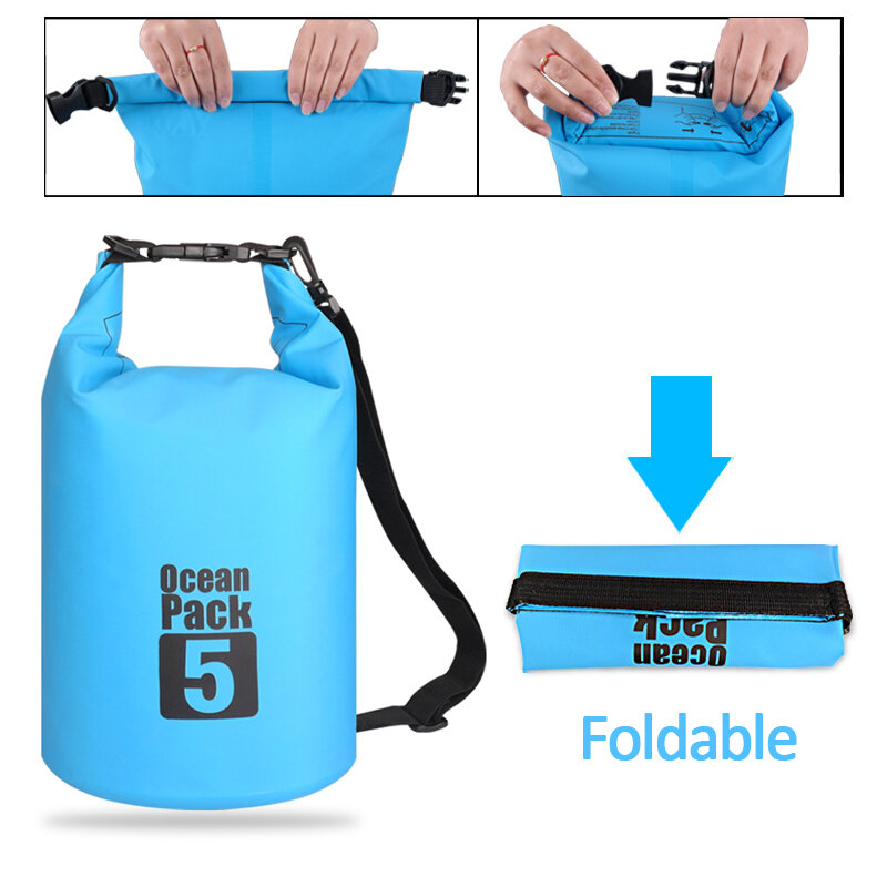 보트 타기 낚시 래프팅 수영용 방수 수영 가방, 드라이 자루, 2 5 10 15 20 30L, 500D