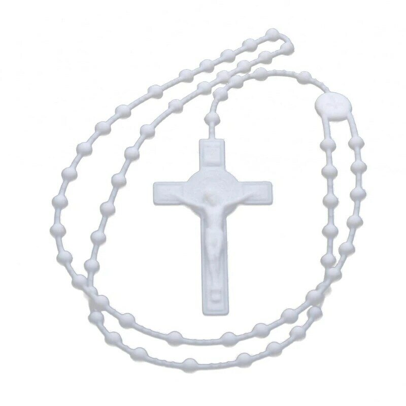 Glowing Rosary Necklaces Catholicism Religious Jewelry Party Gift for Prayer