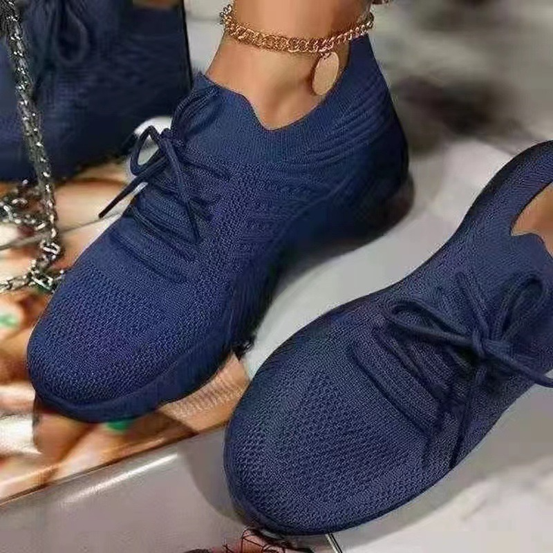 Женские кроссовки из дышащего сетчатого материала, на платформе