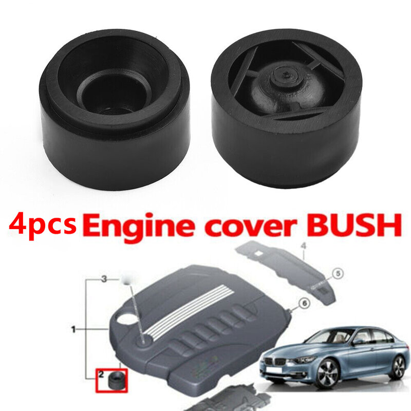 4x Engine Cover Rubber Mount Bushing For BMW 1 2 3 4 5 7 X1 X3 X4 X/5 X6 13717588501 11147799108 Car Accessories