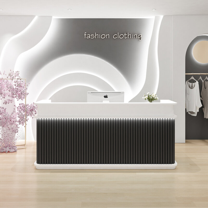 Moderne Schönheits salon Rezeption Bekleidungs geschäft Informations schalter Einfachheit Kassiererin Mesa de Madera Blancanordic Möbel