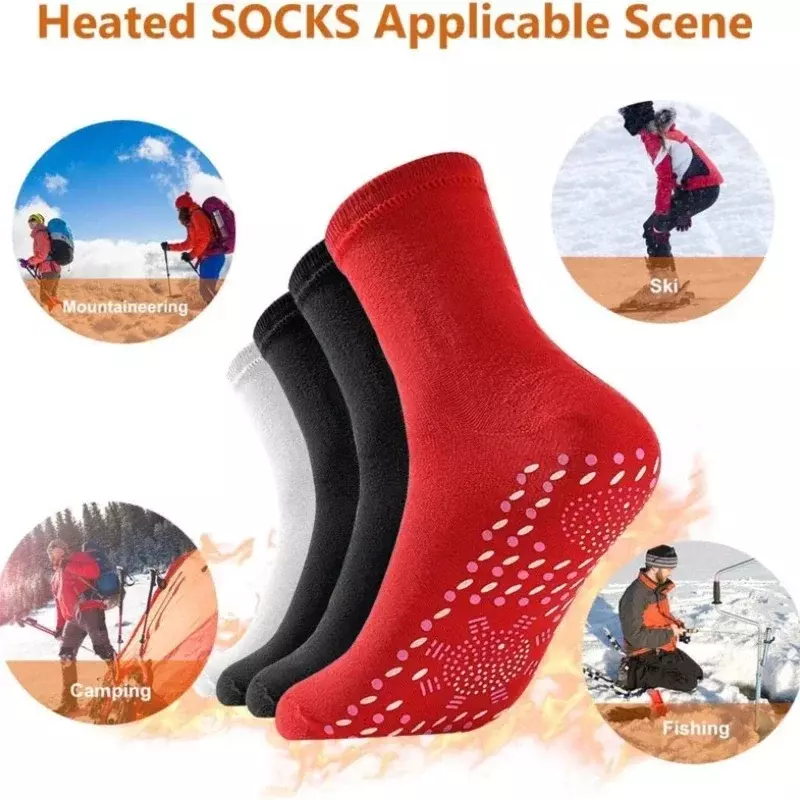 ถุงเท้าสุขภาพทัวร์มาลีน5-1คู่ถุงเท้าทำความร้อนด้วยตนเองถุงเท้านวดเท้าเทอร์โมบำบัดใหม่