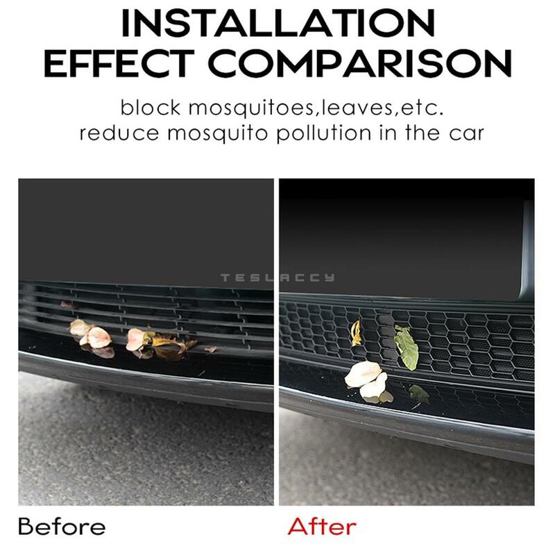 Tesla Model 3 Y Voor Tesla Model 3 Y Auto Lagere Bumper Anti Insect Netto Anti Dust Proof Innerlijke Vent Grille Cover Insect-proof Front Cover Inlaat