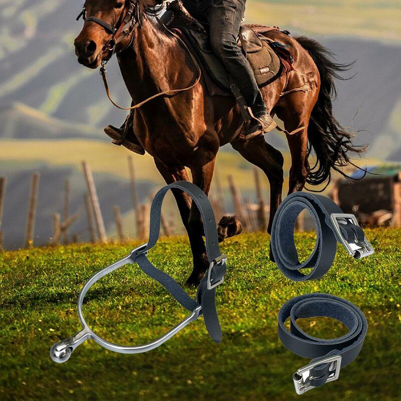 2x Spur Correias para Botas Ajustáveis Mulheres Homens Durable Estilo Britânico Bota Correias com Fivela de Metal para Equestrian Outdoor Sports
