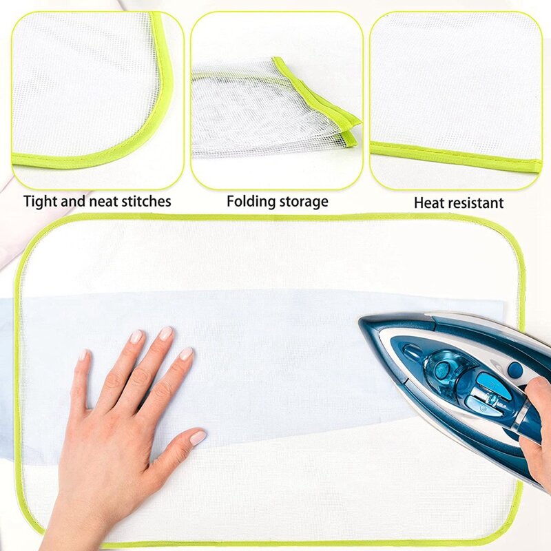 15PCS Household Ironing Cloth 24X16in Over Ironing Board Hanger Pressing Cloth For Ironing Reusable