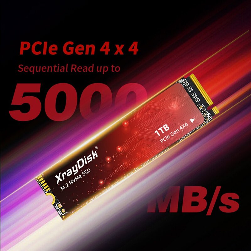 XrayDisk M.2 SSD PCIe NVME 128GB 256GB 512GB 1TB Gen3 * 4 Unidad de estado sólido 2280 disco duro interno para escritorio portátil