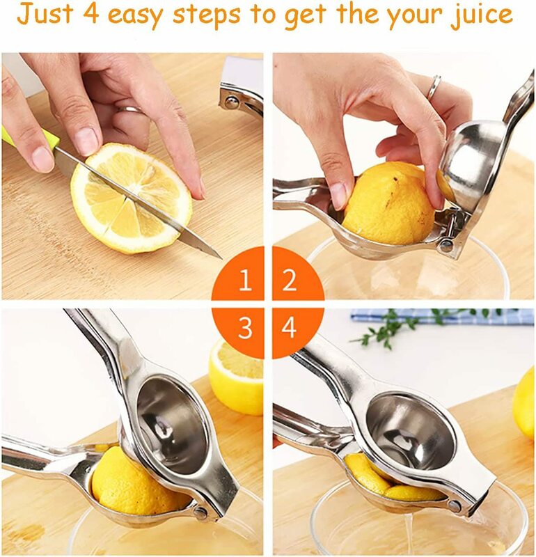 Presse-fruits à main en acier inoxydable, presse-citron, citron vert, Orange, tranche de jus, pressage manuel en métal, outils de cuisine