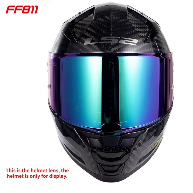 LS2 FF811กระบังหน้า seluruh wajah หมวกกันน็อครถจักรยานยนต์สีเลนส์สีดำสีเงินสติกเกอร์ป้องกันหมอกเดิม