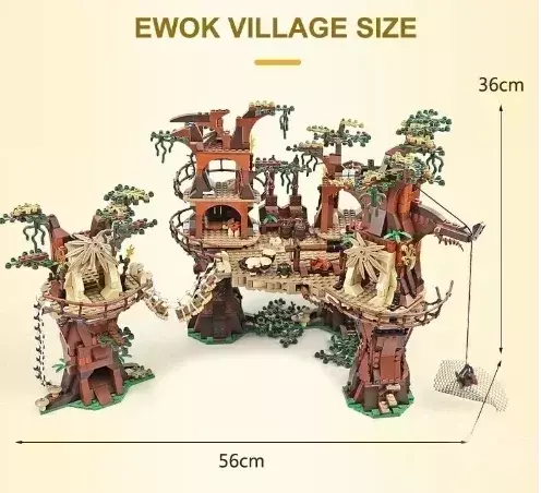 Ewok Village-bloques de construcción para niños y adultos, juguete de ladrillos, Compatible con 10236, regalos de cumpleaños y Navidad