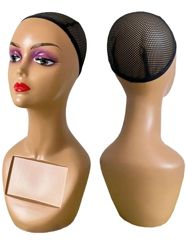Kepala Model manekin plastik untuk Wig pajangan kepala manekin plastik untuk dudukan Wig untuk pembuatan Wig kepala manekin