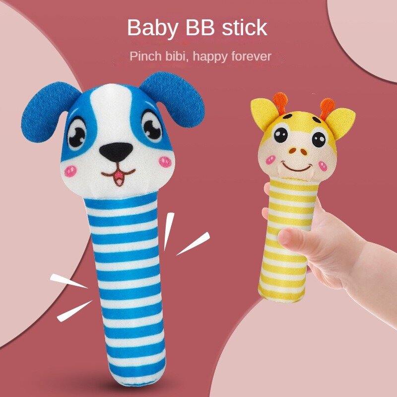 Plush Baby Rattle Toys Infant Rattle Hand Bell Stick Animal Mobiles Toy for Toddler Children Plush Bebe Toddler Toys Gifts