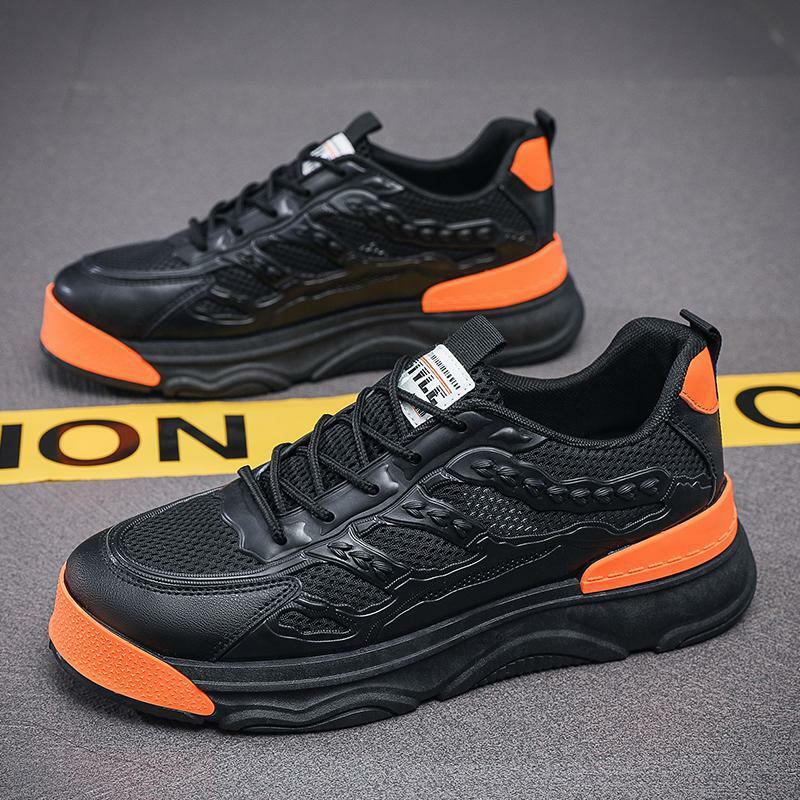 Sneakers Slip-on Mesh Full Black Men's Shoes Breathable Running Shoes Men's Fashion Shoes Casual Mesh Surface Shoes Men's