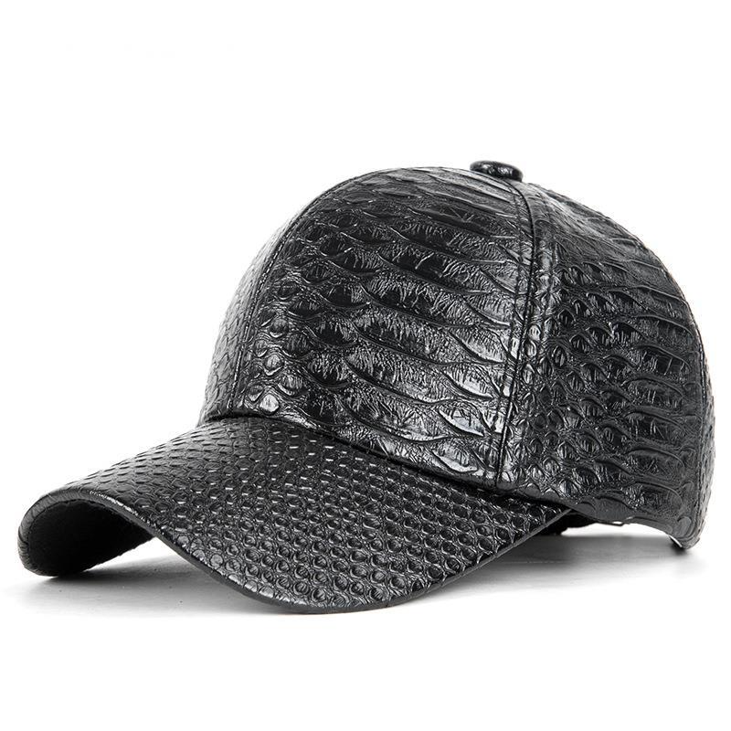 Leather Baseball Cap Unisex Casual Dad Hat Adjustable Snapback Hat Reflective Hat Outdoor Sport Hat