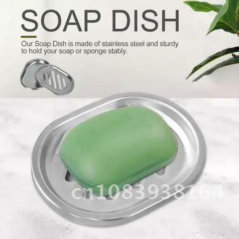 Stalowy mydelniczka tacka na mydło odpływ mydła dwuwarstwowy mydelniczka mydło metalowe łazienka akcesoria kuchenne ze stali nierdzewnej