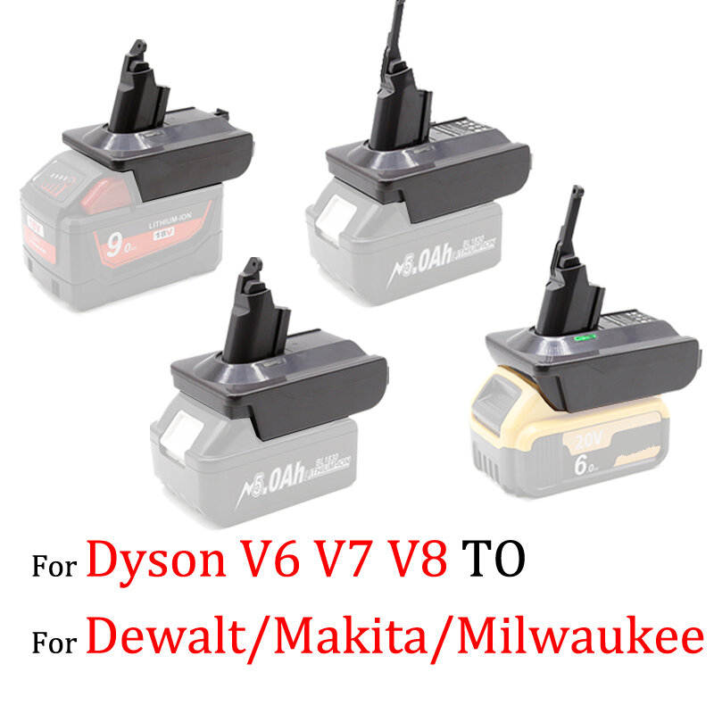 Адаптер для аккумулятора Dyson V6 V7 V8 для Makita/Dewalt/Milwaukee 18 в литий-ионная батарея DC59 DC58 DC62 SV09 SV05 SV10 V8 Absolute