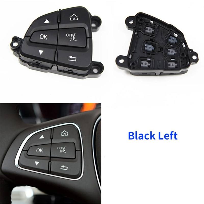 Left MultiFunction Steering Wheel Control Switch Buttons for Mercedes BENZ C GLC Class A0999050200 A0999050300
