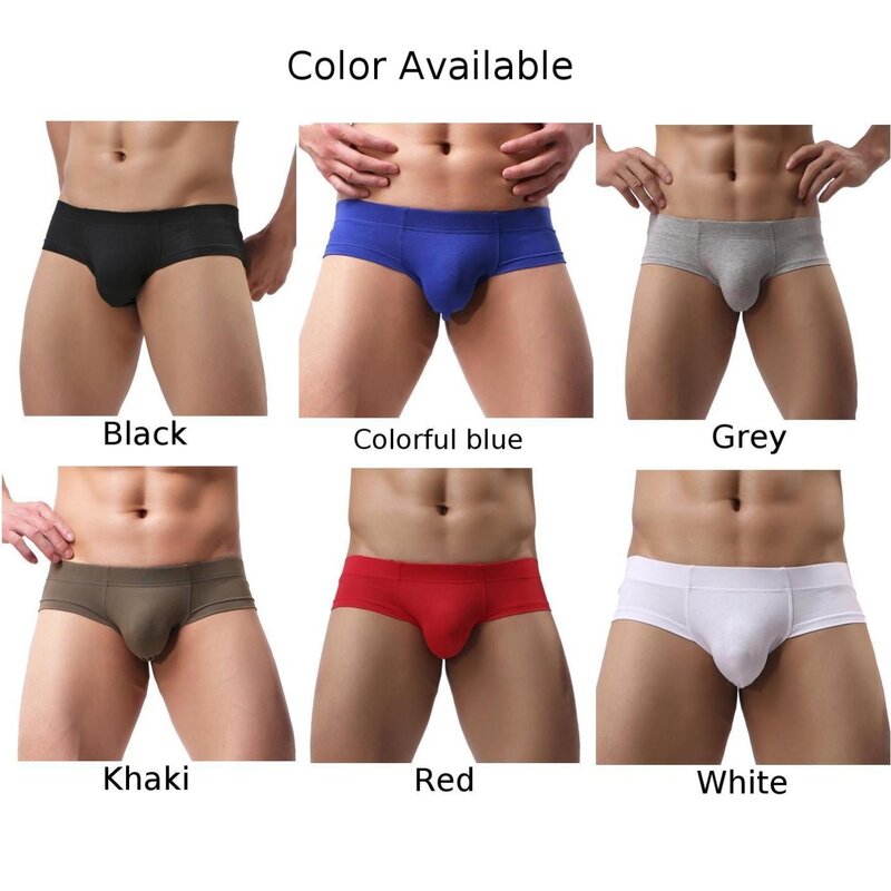 Male Underwear  Briefs for Men  Breathable Cotton Panties  Low rise Design  Red/White/Grey/Colorful blue/Khaki/Black