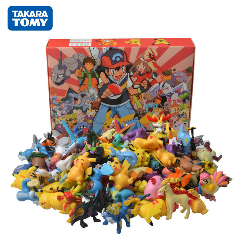 Hot Sale Anime 4-6 Cm Big Pokemon Figure Toy Pikachu Action Figure Model Ornamental Decoration Collect Toys For Children's Gift
