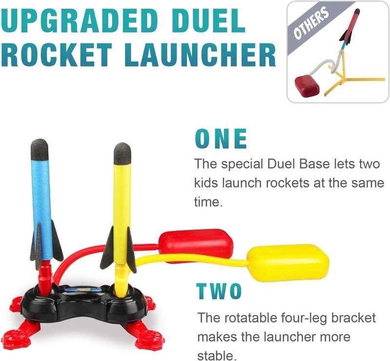 Outdoor Speelgoed Rocket Launcher Voor Kids Dueling Outdoor Games Voor Kind Stomp Launch Pad Stoom Gift Voor Jongens En Meisje schuim Raket