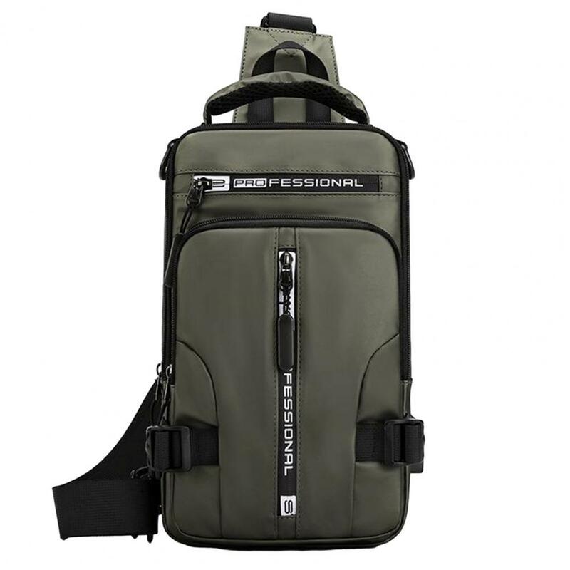 Brusttasche mit USB-Ladeans chluss wasserdichte Brusttasche für Herren mit verstellbarem Schulter gurt, große Kapazität, leicht für unterwegs