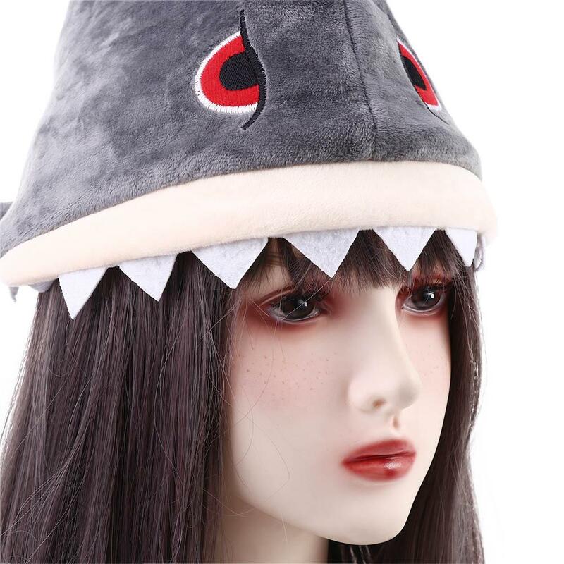 Шапка плюшевая в виде акулы для косплея, головной убор для представлений, шапка для представлений, подарок на день рождения