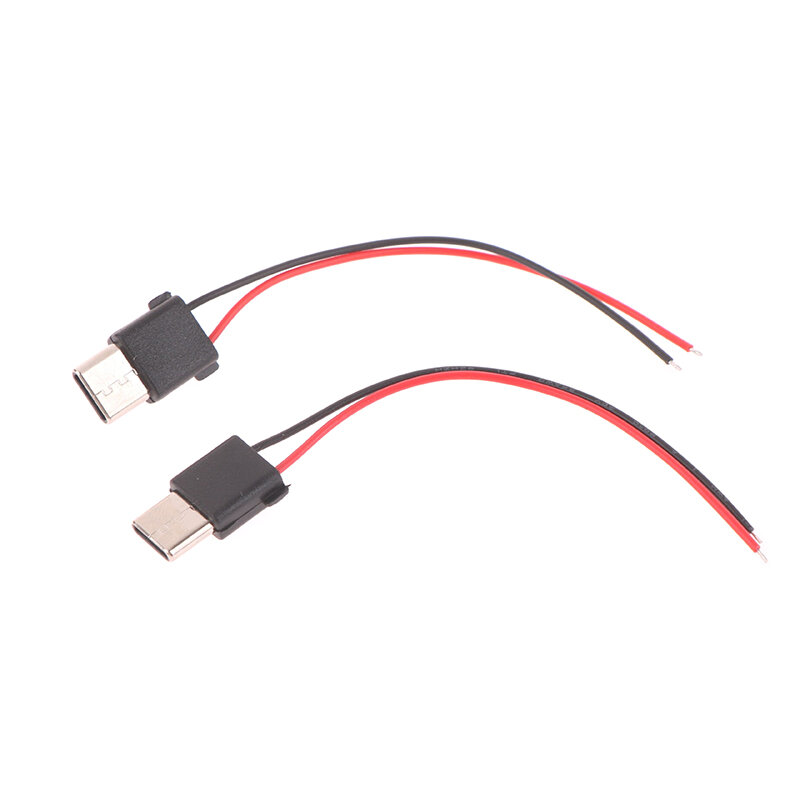 솔더 C타입 USB 수 플러그, 칩 보드 커넥터 포함, DIY 충전 라인 플러그, 케이블 어댑터 부품, 2 개