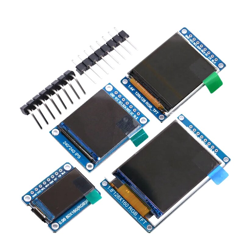 Display 0.96 1.3 1.44 1.8 Inch Ips 7P Spi Hd 65K Full Color Lcd Module St7735/St7789 Drive Ic 80*160 240*240 (Niet Oled)