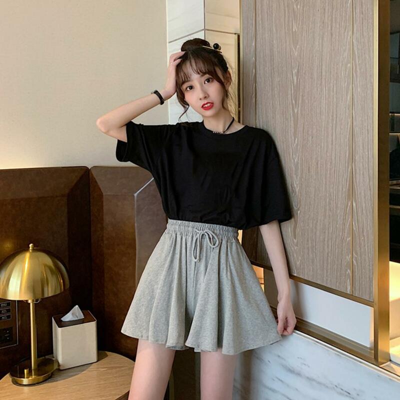 Women Summer Shorts Stylish Women's Casual Shorts with Adjustable Drawstring Pockets Wide Leg Pleated for Comfort for Everyday