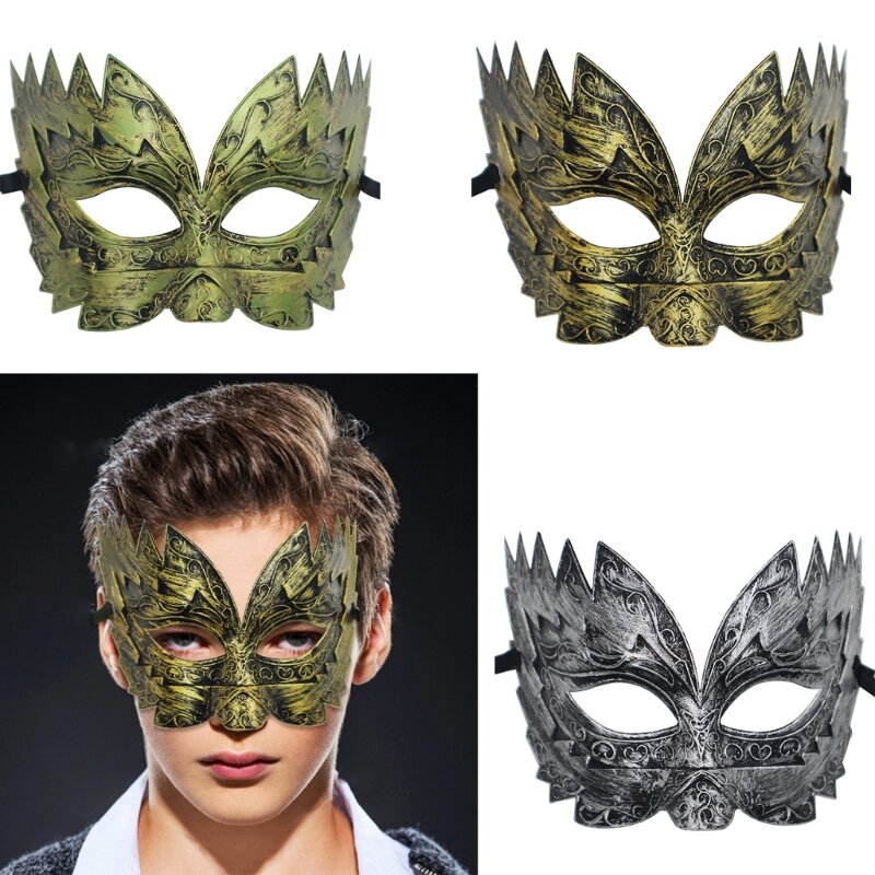 MXMB Antique Mascarade Masque Masque Vénitien Demi Masque Cosplay Costume Masque Cadeaux