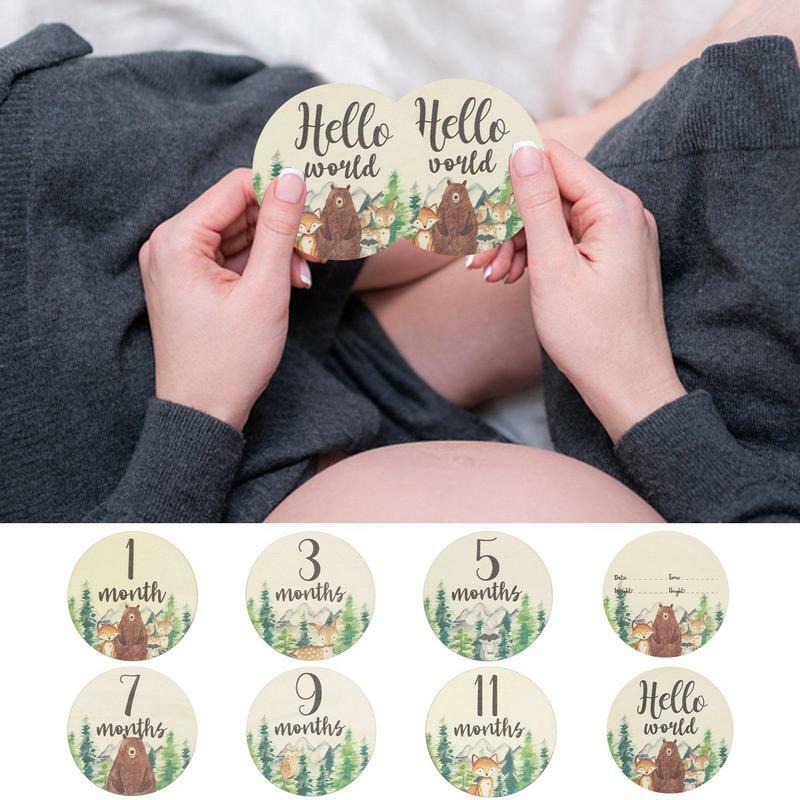 赤ちゃんの笑顔の数字のカード,1または6個,新生児のパーソナライズされた写真のアクセサリー,パーソナライズされたギフト