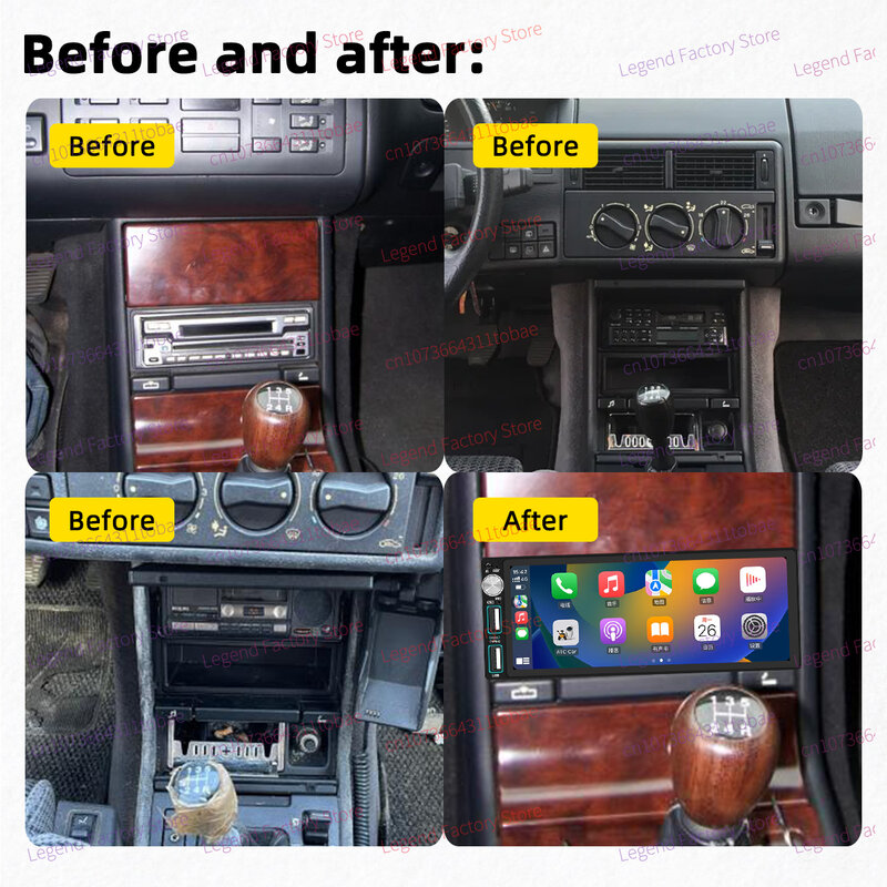 Radio Multimedia con GPS para coche, reproductor con Android, Carplay, 1 Din, pantalla de 1994 pulgadas, estéreo, unidad principal, WIFI, para Citroen XM 2000-6,86