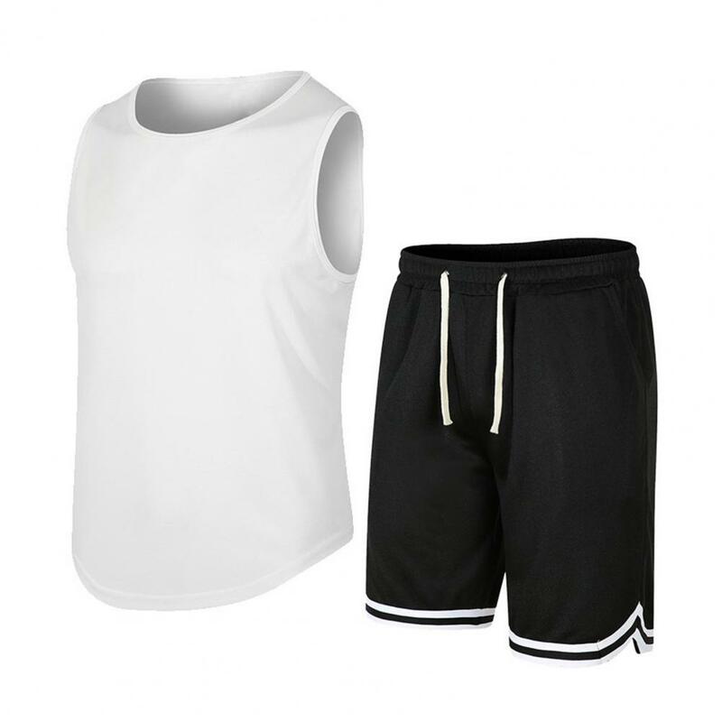 Casual Comfort Sportswear Herren Casual ärmellose Weste Shorts mit weitem Bein für Fitness Sportswear elastisch zum Laufen für Männer