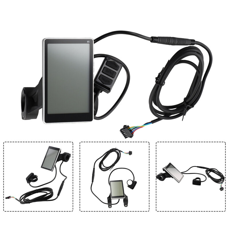 Brand New Durable M5 Display 5pin ABS Accessories E-Bike Electric Scooter LCD Display With Control 9.4x8.8x6.4cm
