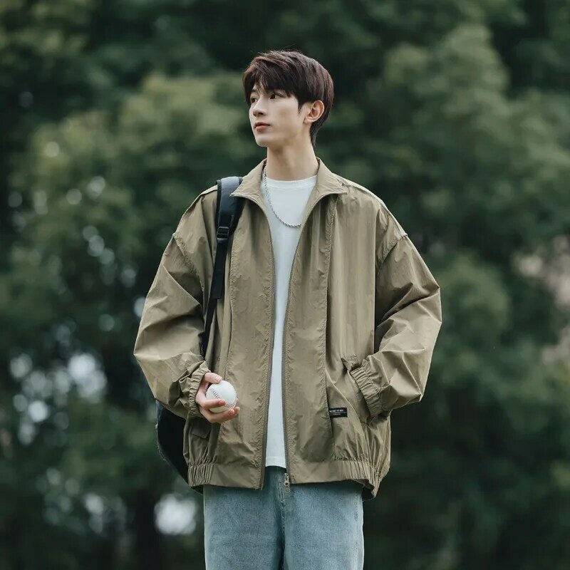 Jackets Men Japanese Style Loose Lazy Harajuku All-match Trendy Streetwear Chaquetas Hombre Stylish Ulzzang Outwear Male Chic
